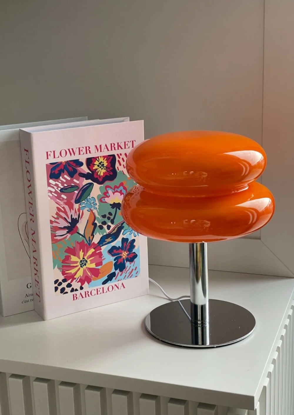 Sören - Retro Orange Glass Lamp