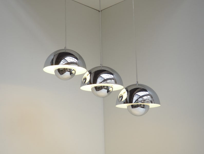 Cöme - Chrome Mushroom Pendant Lamp