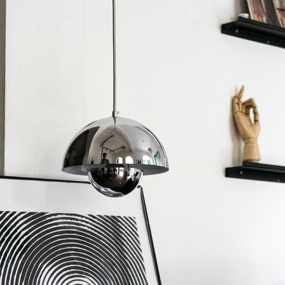 Cöme - Chrome Mushroom Pendant Lamp