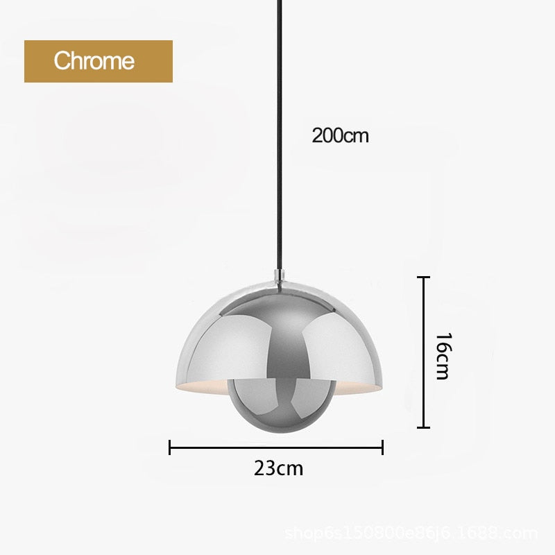 Cöme - Chrome Mushroom Pendant Lamp