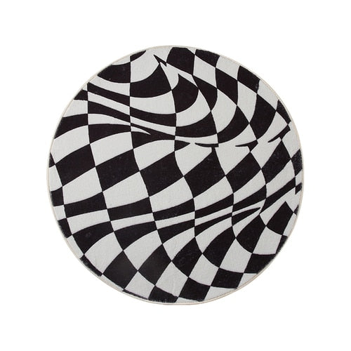 Round Plaid Rugs