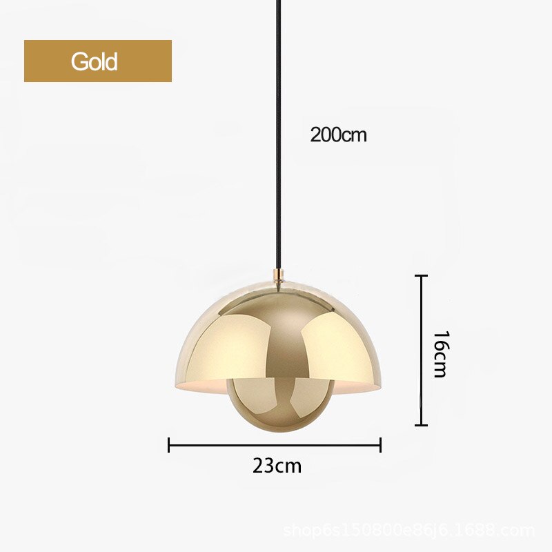 Cöme - Chrome Mushroom Pendant Lamp