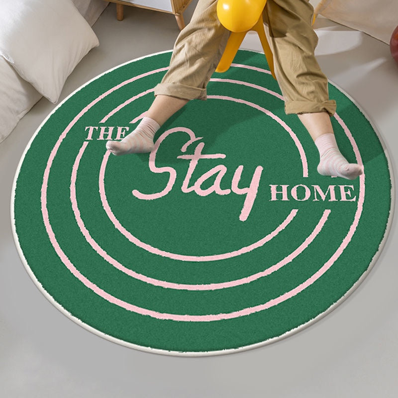 Round Plaid Rugs