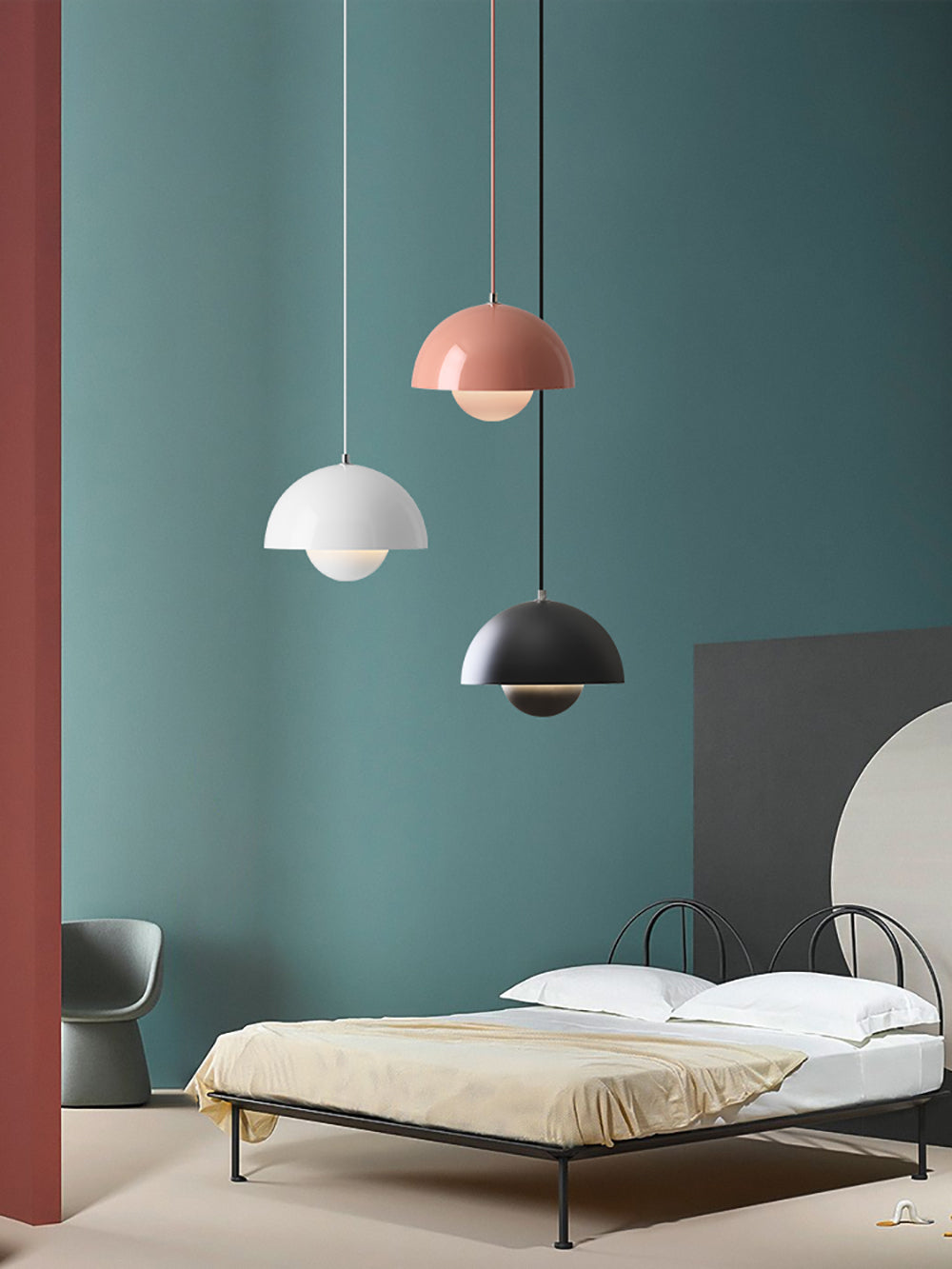 Cöme - Chrome Mushroom Pendant Lamp