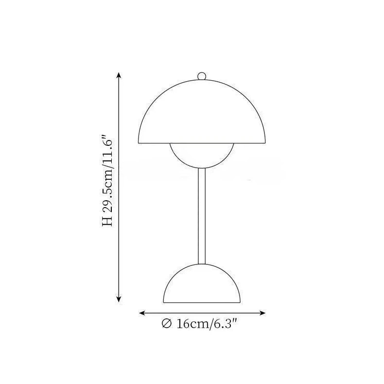 NÜMI – Rechargeable Chrome Mushroom Lamp