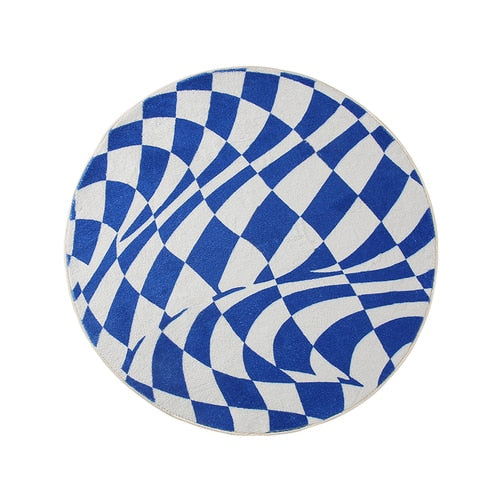 Round Plaid Rugs