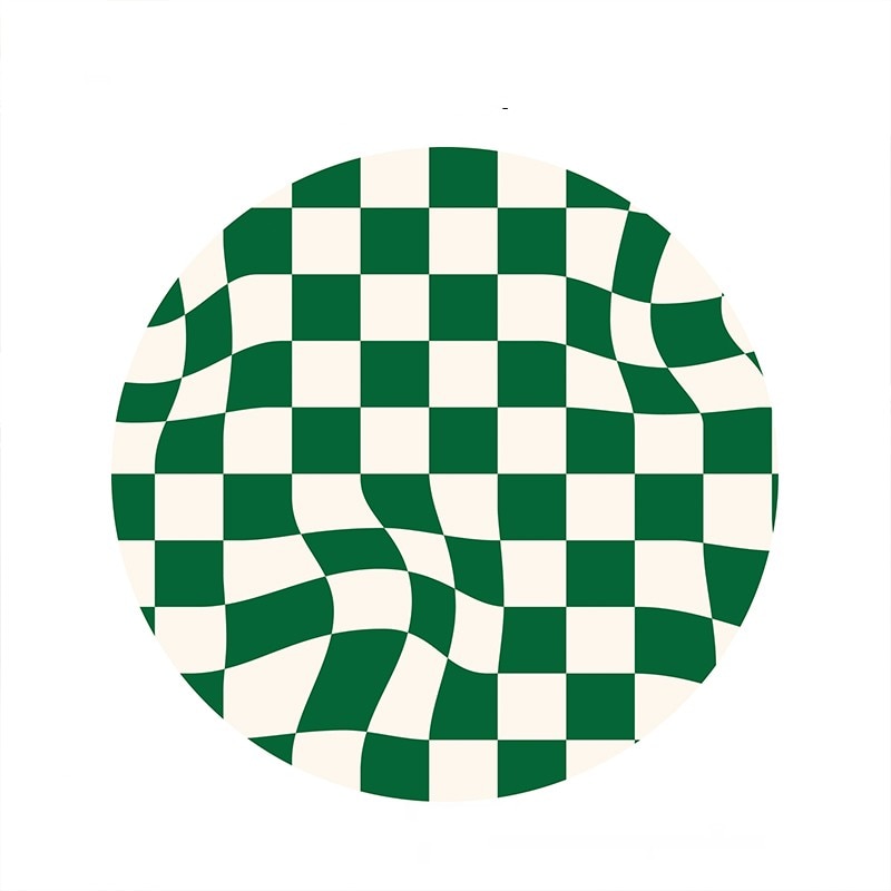Round Plaid Rugs