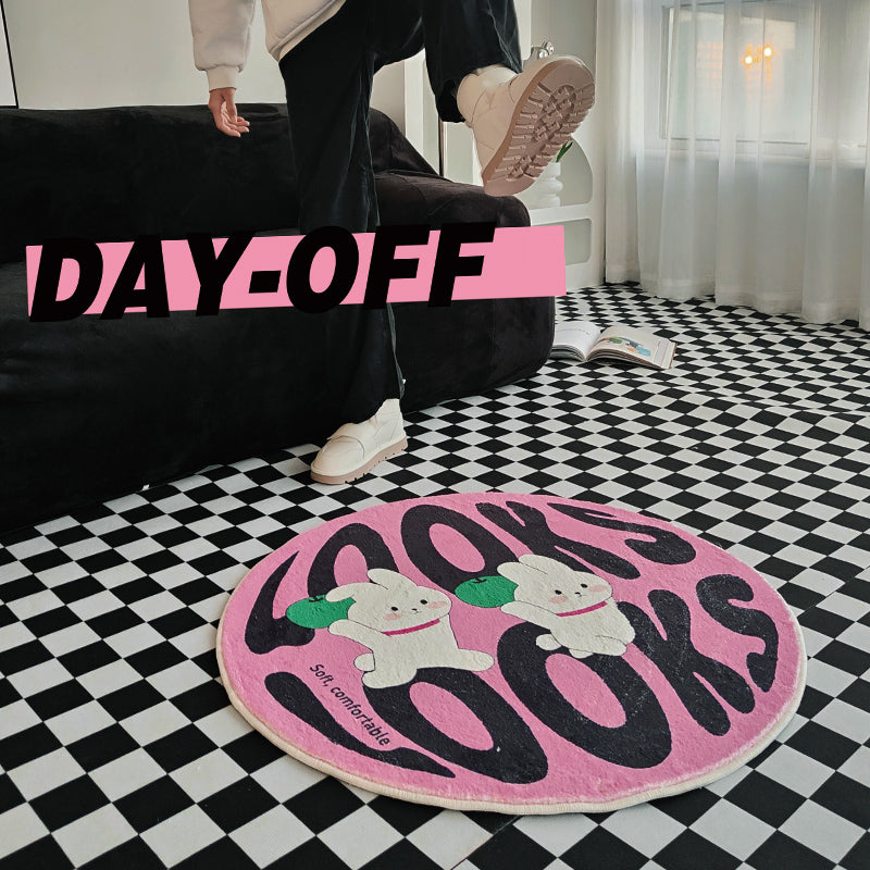 Round Plaid Rugs