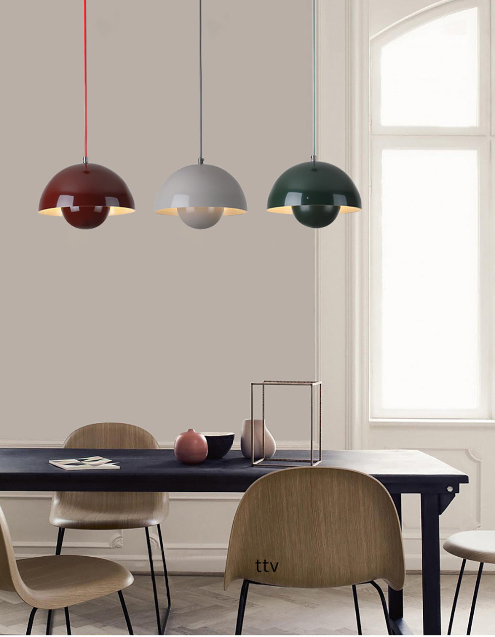 Cöme - Chrome Mushroom Pendant Lamp
