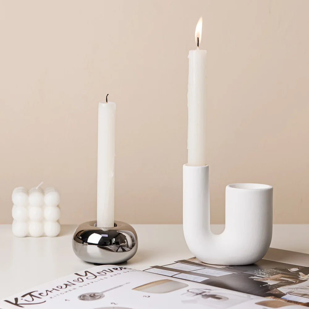 Ossian - Chrome Candle Holder